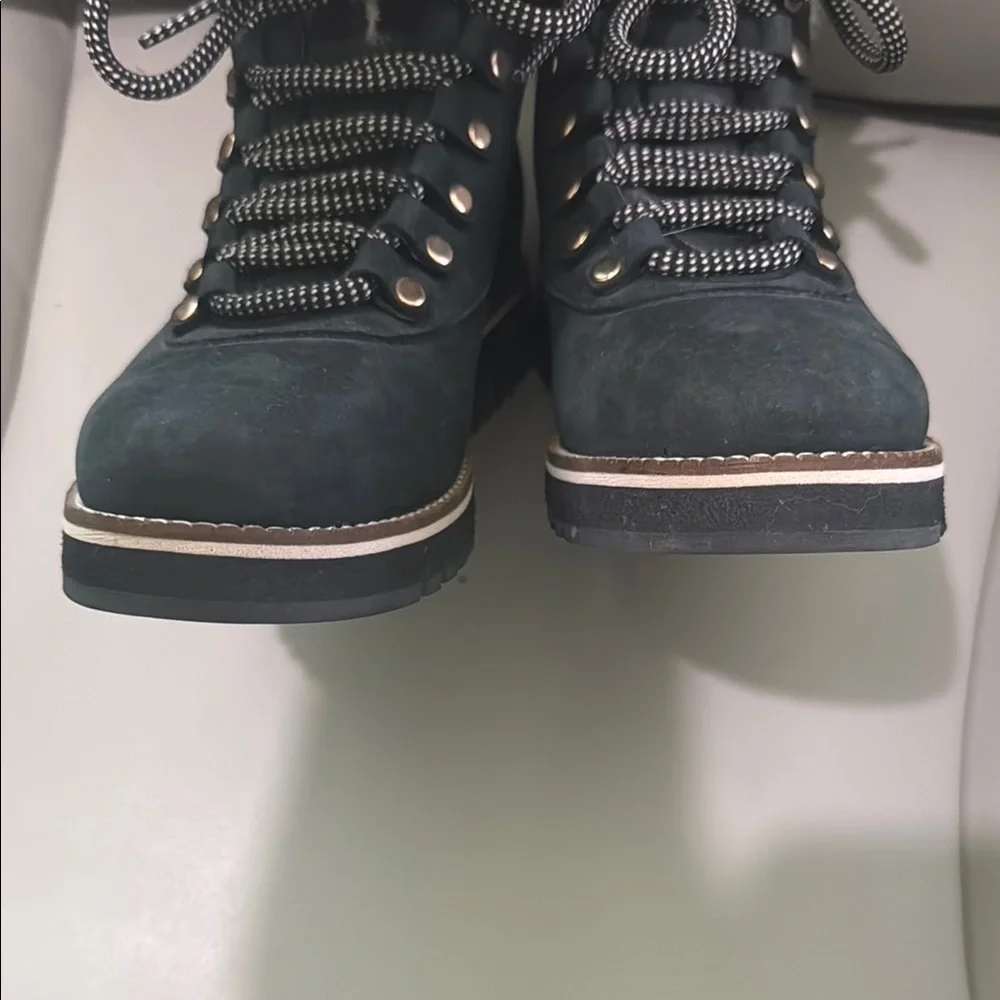 Cole Haan Black Winter Rain Boots with Rugged Sole - Picture 8 of 12